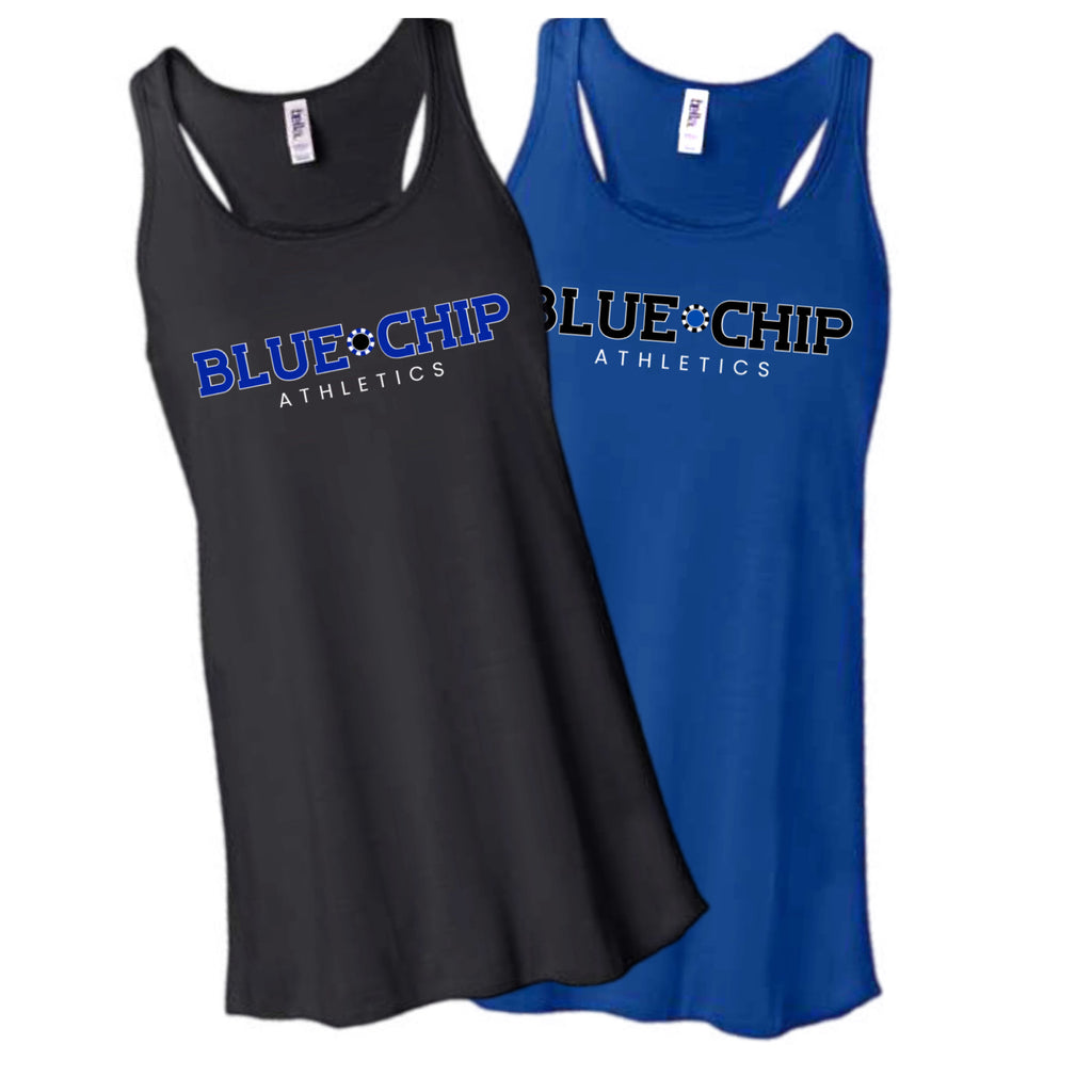 Blue Chip Flowy Racerback Tank (women's fit)