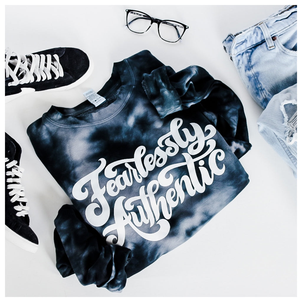 Fearlessly Authentic Tie-Dyed Sweatshirt