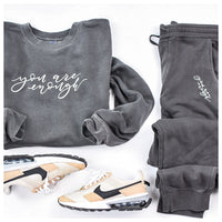 You Are Enough Black Joggers